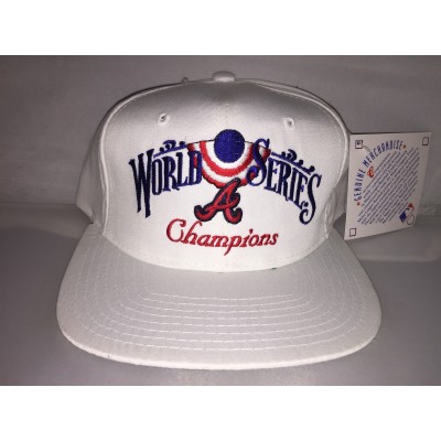 Vtg Atlanta Braves Snapback hat cap 1995 World Series MLB Baseball Annco chipper  eb-57910715